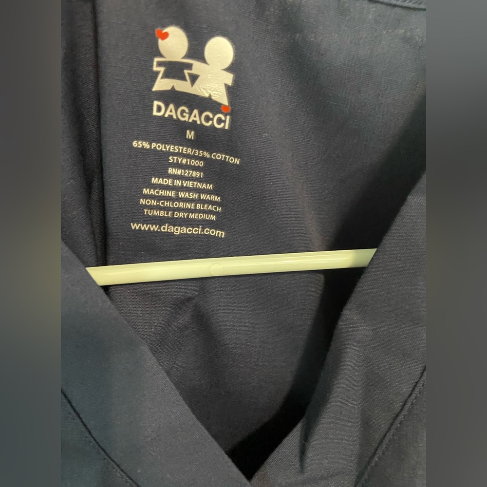 Women's Navy Blue Scrub Set / Top and Bottom / Size medium / Dagacci Brand - Picture 10 of 10